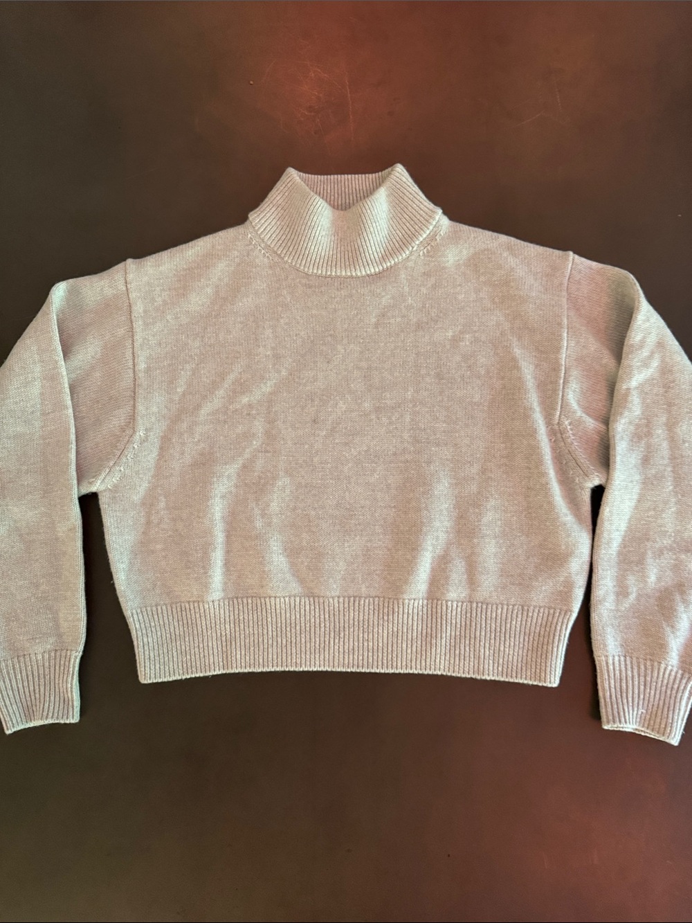 Wilfred Cropped Turtleneck Sweater in Light Beige
